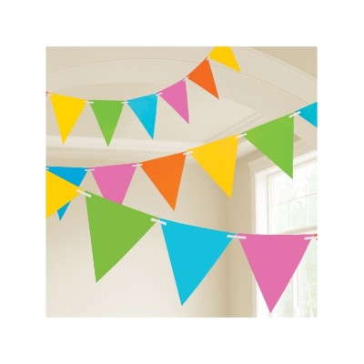 BANDERIN MULTICOLOR PLASTICO 10 MT