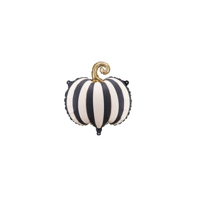 GLOBO FOIL CALABAZA LINEAS NEGRAS 38 CM