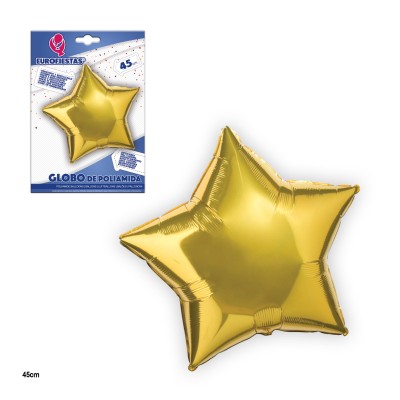 GLOBO ESTRELLA ORO 45 CM (EURO)