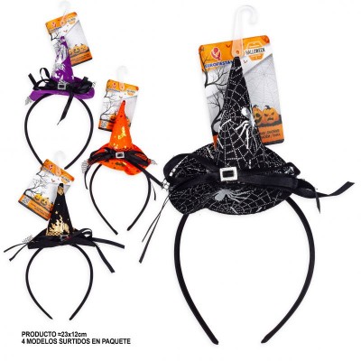 DIADEMA HALLOWEEN GORRITO BRUJA 4MS