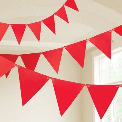 BANDERIN PLASTICO ROJO 10 MTRS