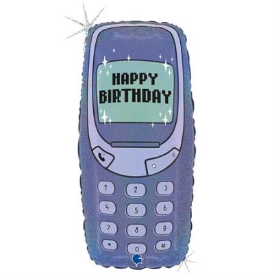 GLOBO FOIL HAPPY BIRTHDAY PHONE 23'