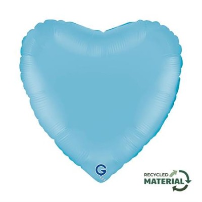 GLOBO CORAZON AZUL MATTE 18'