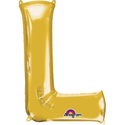 GLOBO LETRA L ORO 100 CM