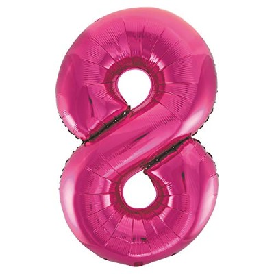 GLOBO FOIL 86 CM-ROSA N.8