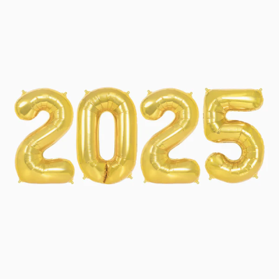 SET GLOBOS ¨2025¨ ORO 100 CM HELIO