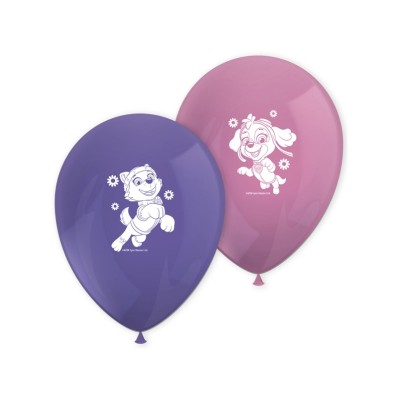 GLOBOS LATEX PATRULLA CANINA ROSA 8 UND