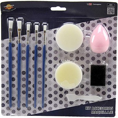 SET HERRAMIENTAS MAQUILLAJE 10 PZAS