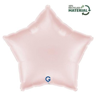 GLOBO ESTRELLA ROSA PASTEL SATIN 18'