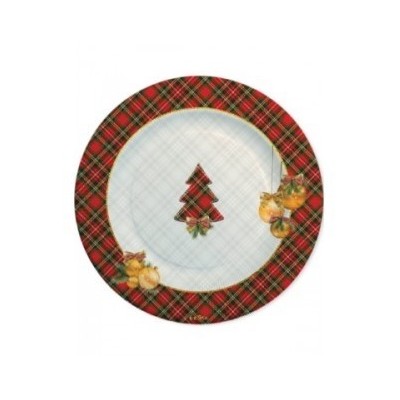 PLATOS 27 CM CUADROS NAVIDAD 8 UND