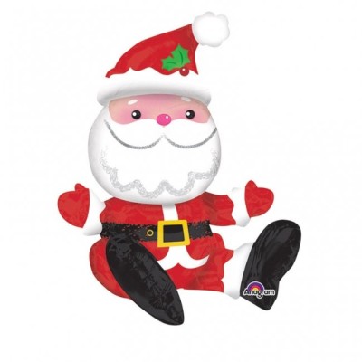 GLOBO FOIL SANTA SENTADO 53 CM