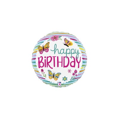GLOBO  HAPPY BIRTHDAY MARIPOSAS 9'