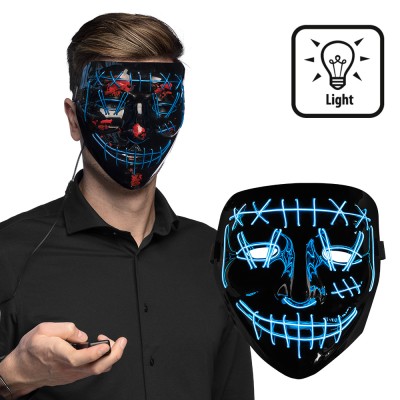 MÁSCARA LED SONRISA ASESINA AZUL