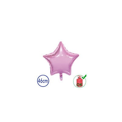 GLOBO FOIL ESTRELLA ROSA PASTEL 46 CM