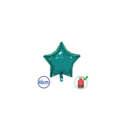 GLOBO FOIL ESTRELLA AGUA MARINA 46 CM