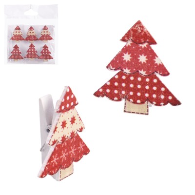 PINZAS ARBOL MADERA 6 UND