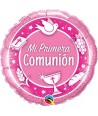 GLOBO FOIL MI PRIMERA COMUNION ROSA/ AZUL